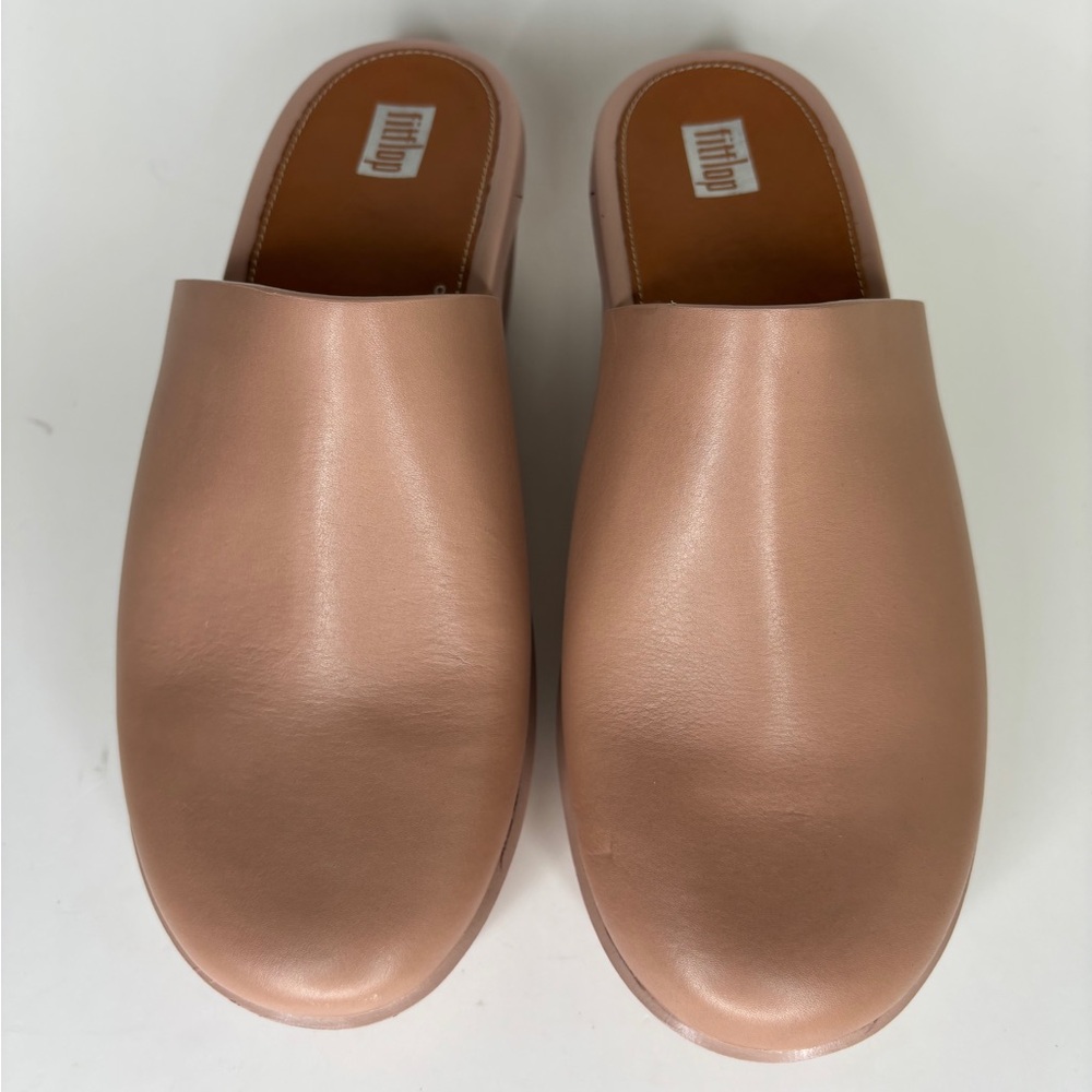 FitFlop CushX Chunky-Heel Mules – platform Beige Size US 9 EU 41 Comfort Clog - Picture 16 of 16